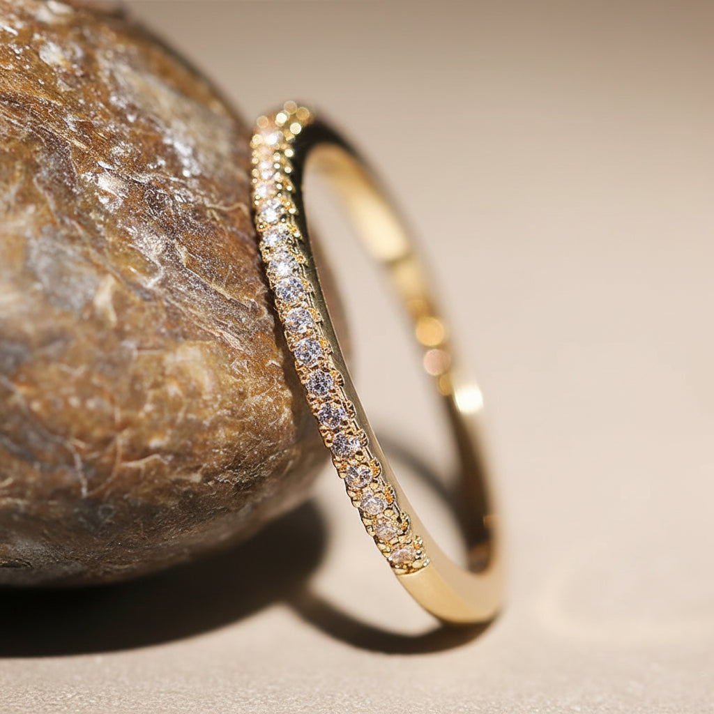 Minimalist Zircon Thin Ring