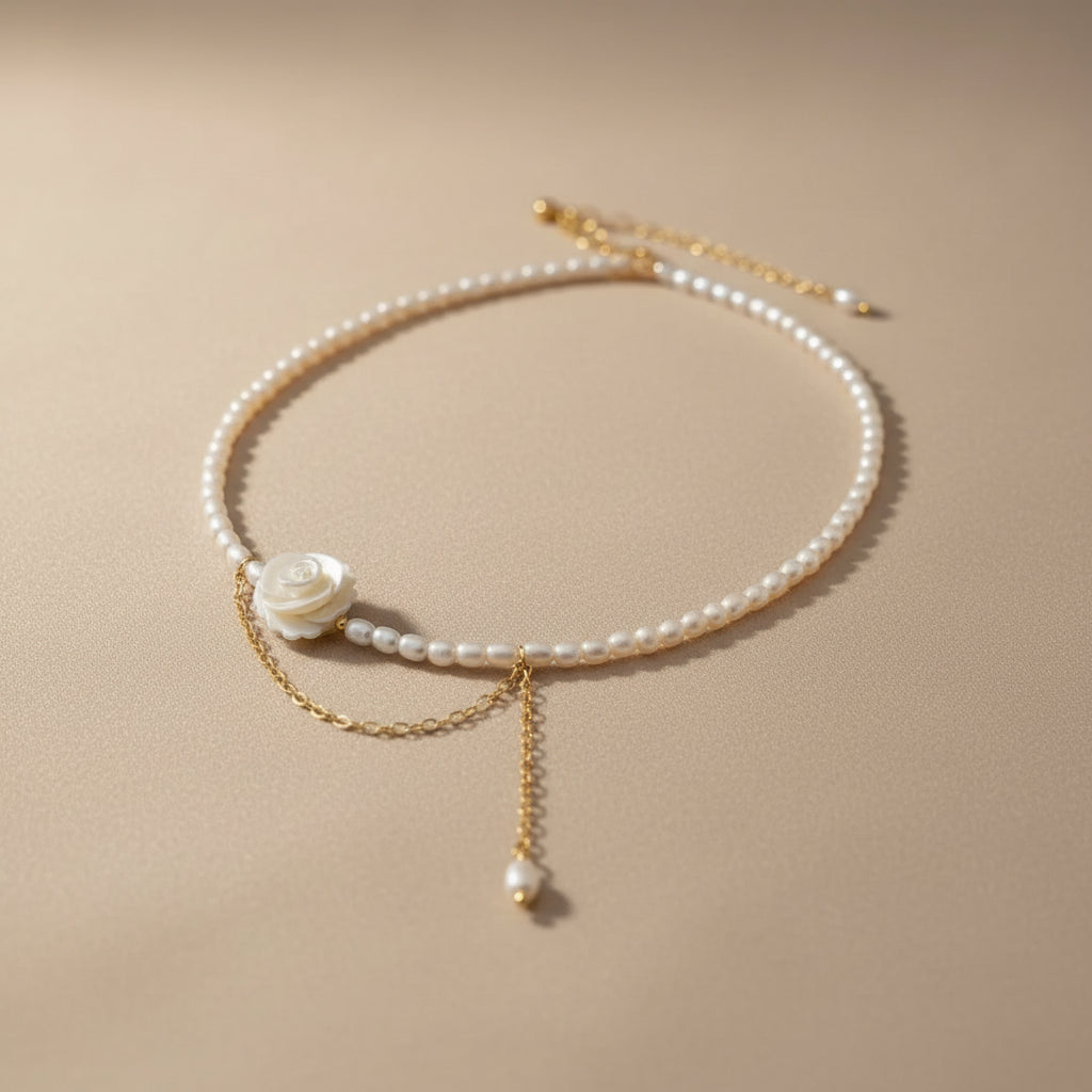Minimalist Pearl Tassel Necklace