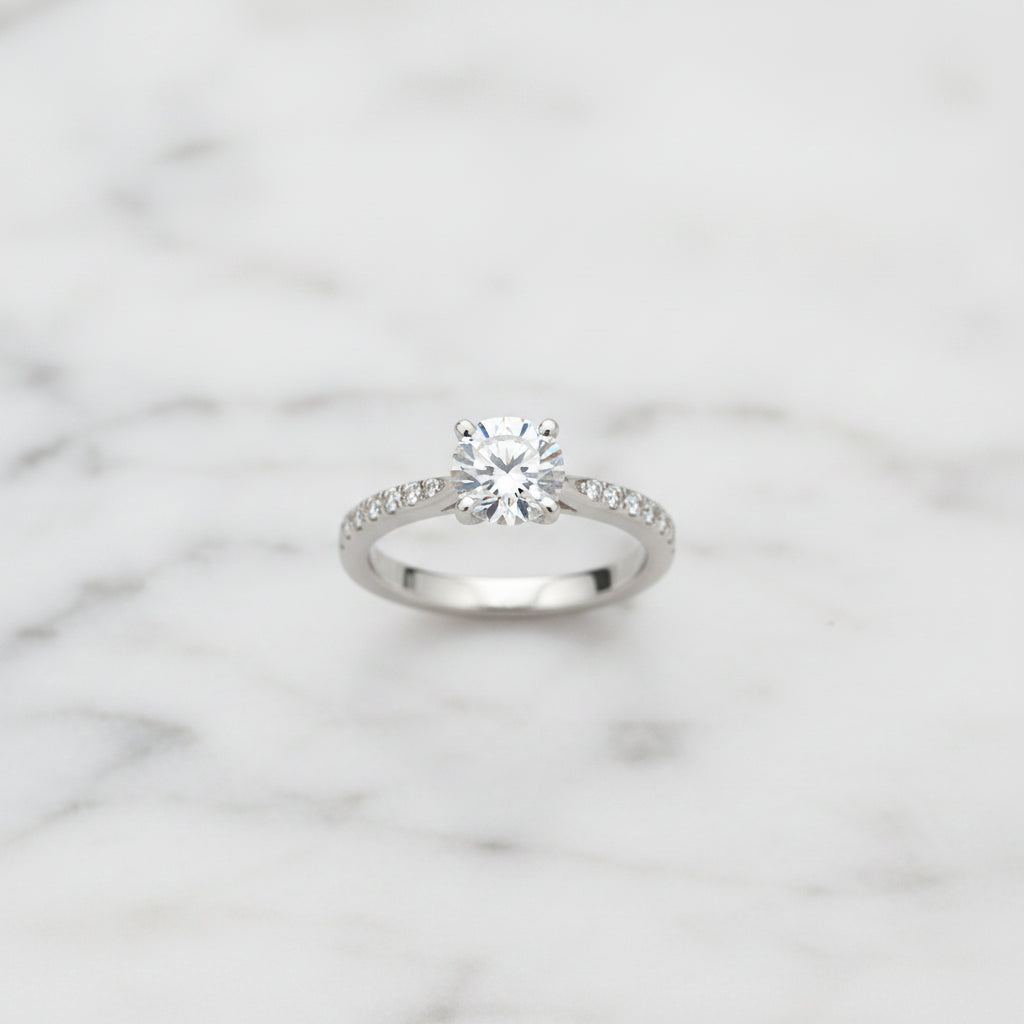 925 Silver Six-Claw Solitaire Ring