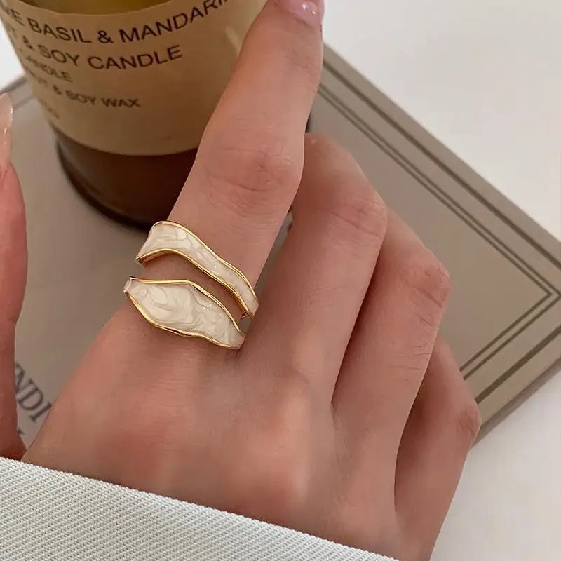 Geometric Statement Rings Set (2pcs)