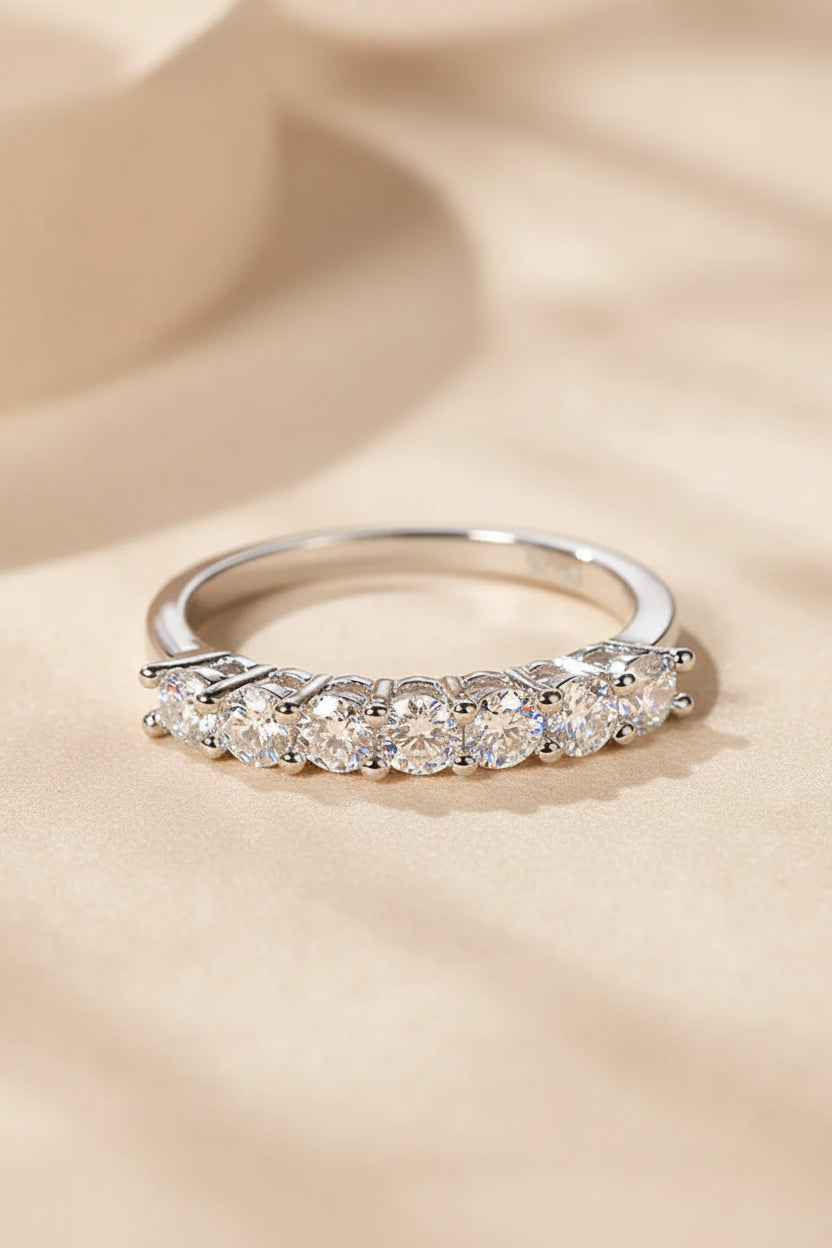 925 Sterling Silver Shiny Zircon Ring