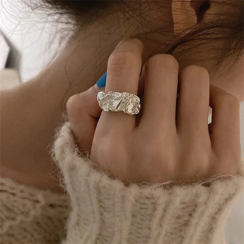 Geometric Statement Rings Set (2pcs)