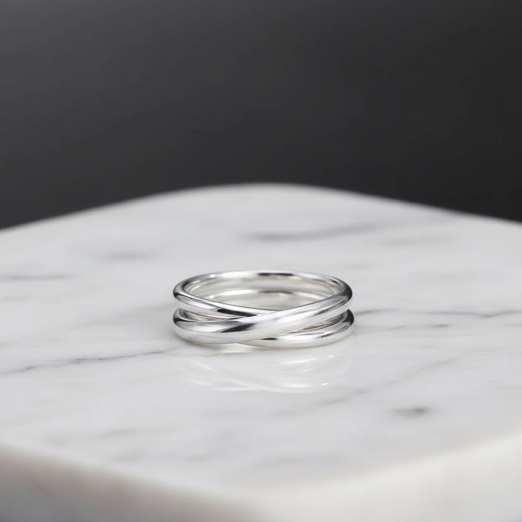 Silver Triple Circle Ring