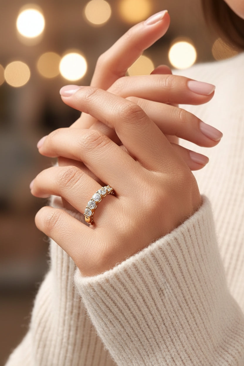 925 Sterling Silver Shiny Zircon Ring