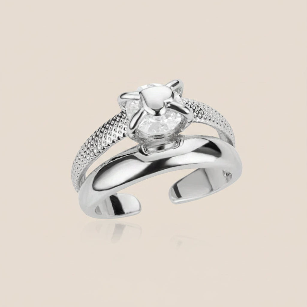 18K Gold Plated Heart Ring – Adjustable