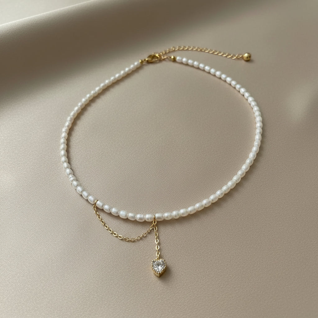 Minimalist Pearl Tassel Necklace