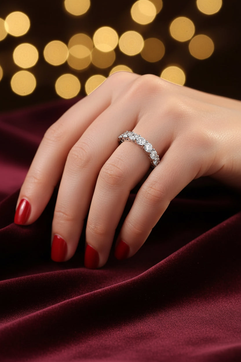 925 Sterling Silver Shiny Zircon Ring