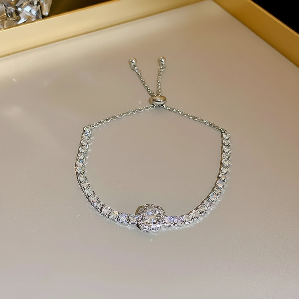 18K Gold Rhinestone Zircon Bracelet