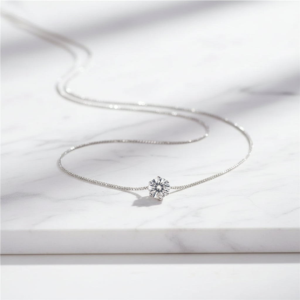 Sparkling Crystal Zircon Pendant Necklace