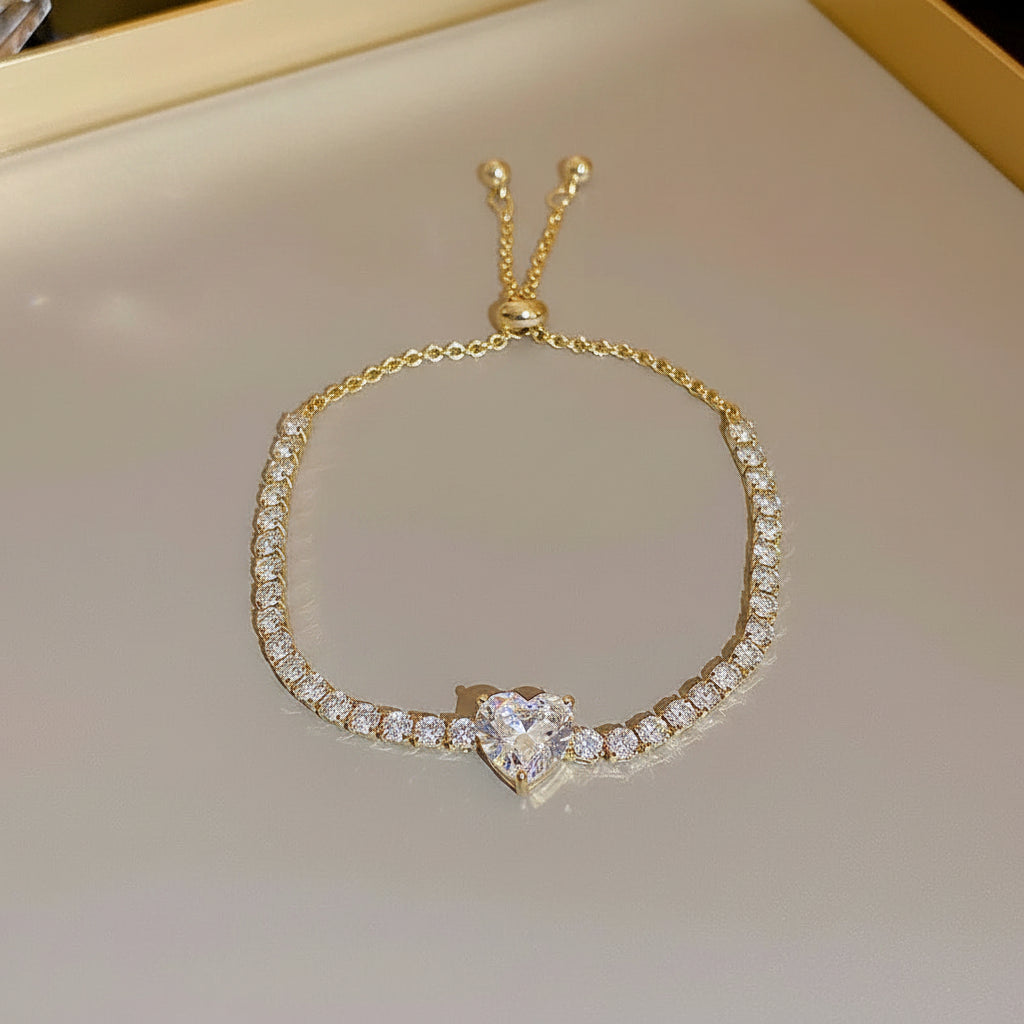 18K Gold Rhinestone Zircon Bracelet