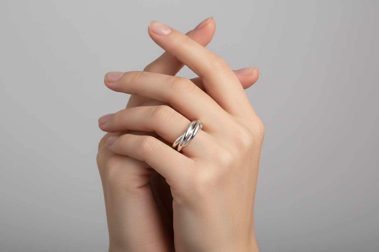 Silver Triple Circle Ring