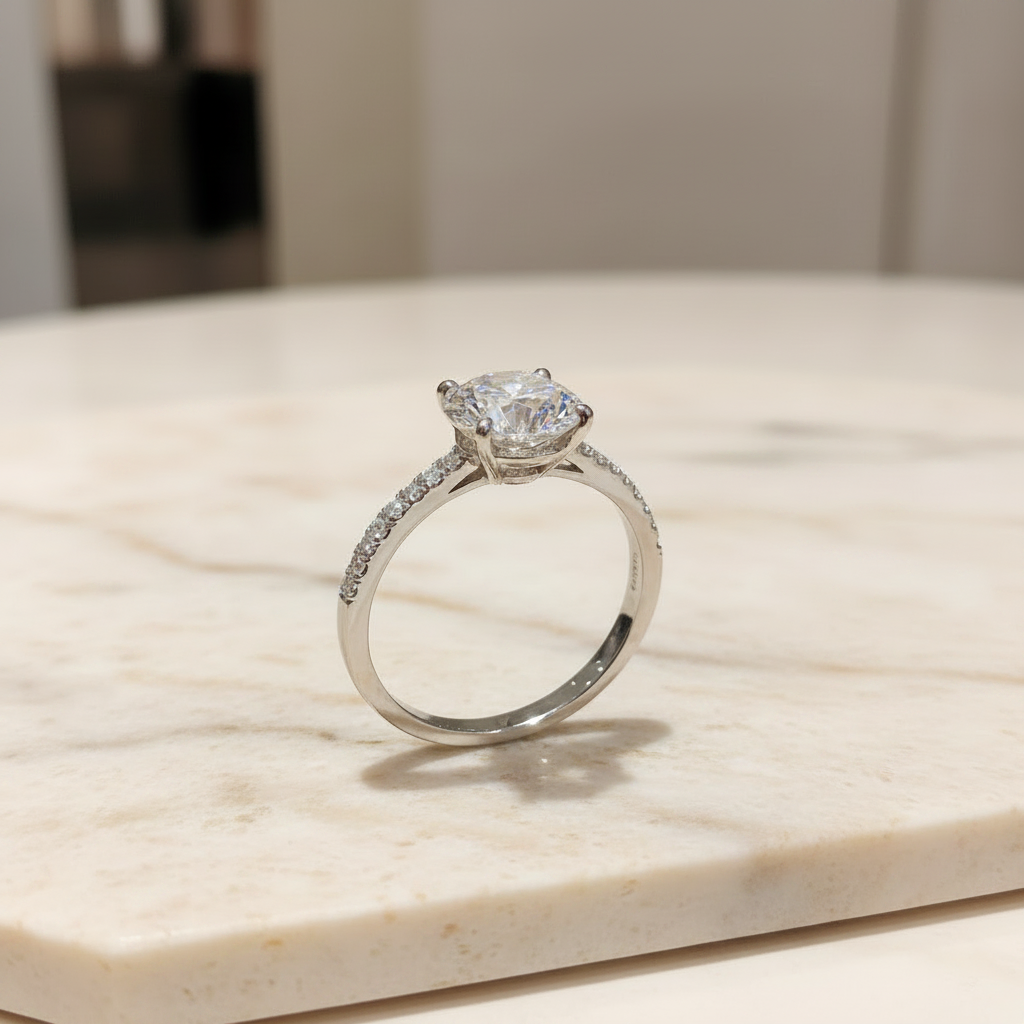 925 Silver Anniversary Zircon Ring
