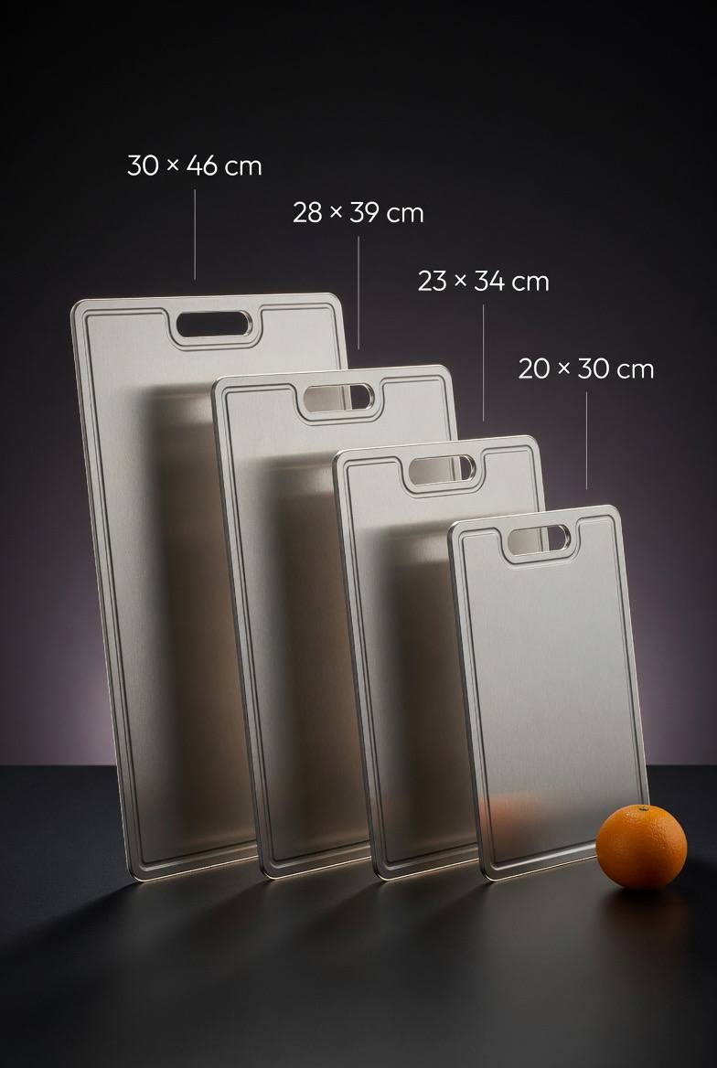 Many imitate. Only one is real. The Original Titanium Cutting Board